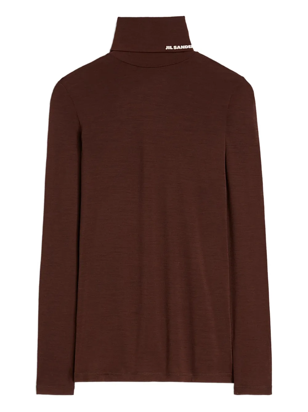 Jil Sander Roll-neck T-shirt In Brown