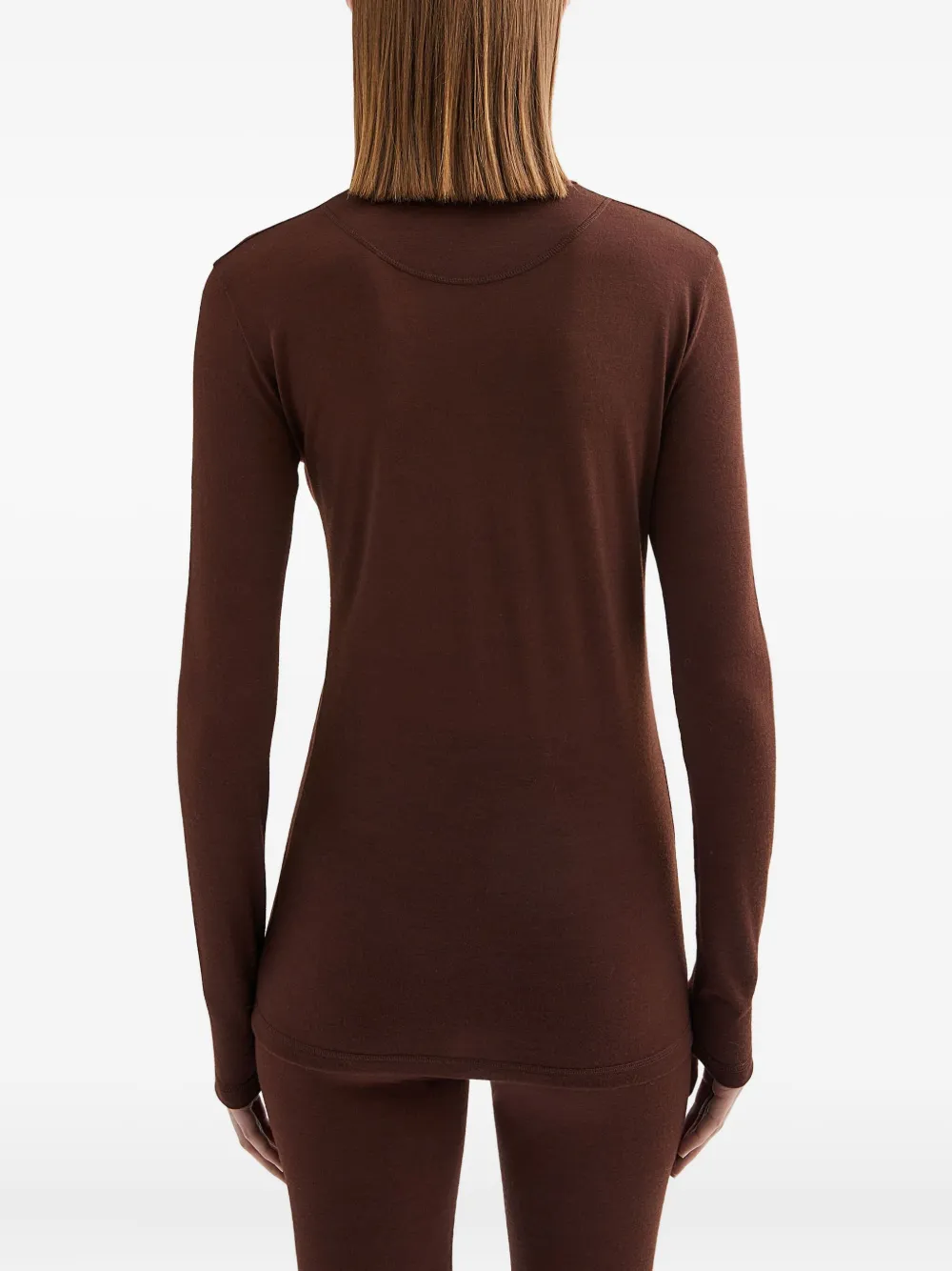 Jil Sander Roll-neck T-shirt In Brown