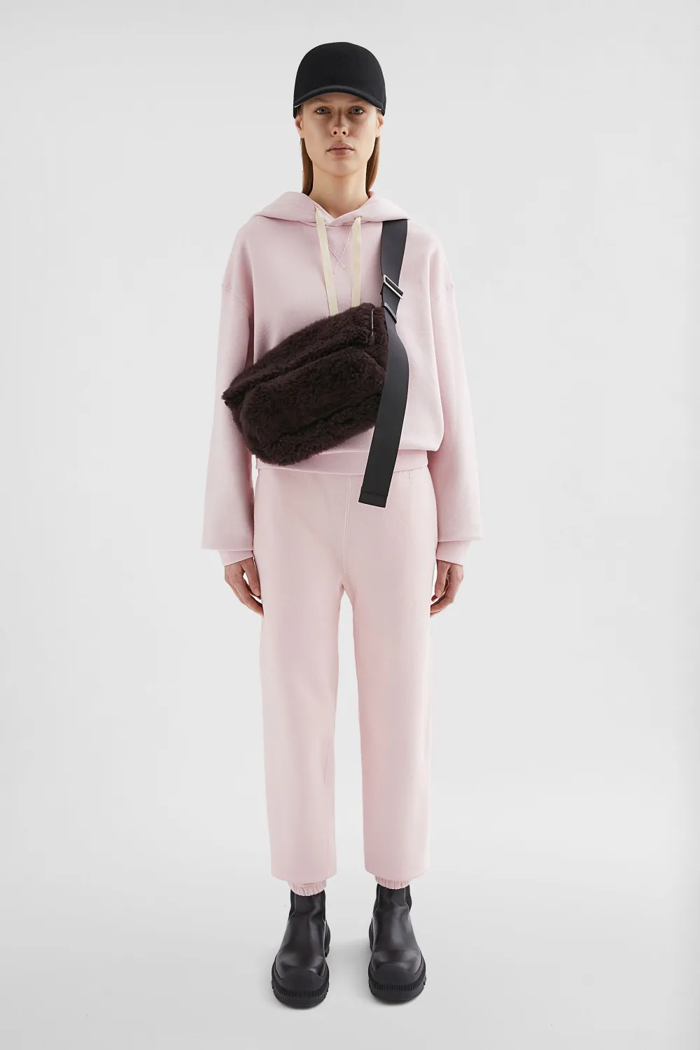 JIL SANDER+ Katoenen badstof trainingsbroek - Roze