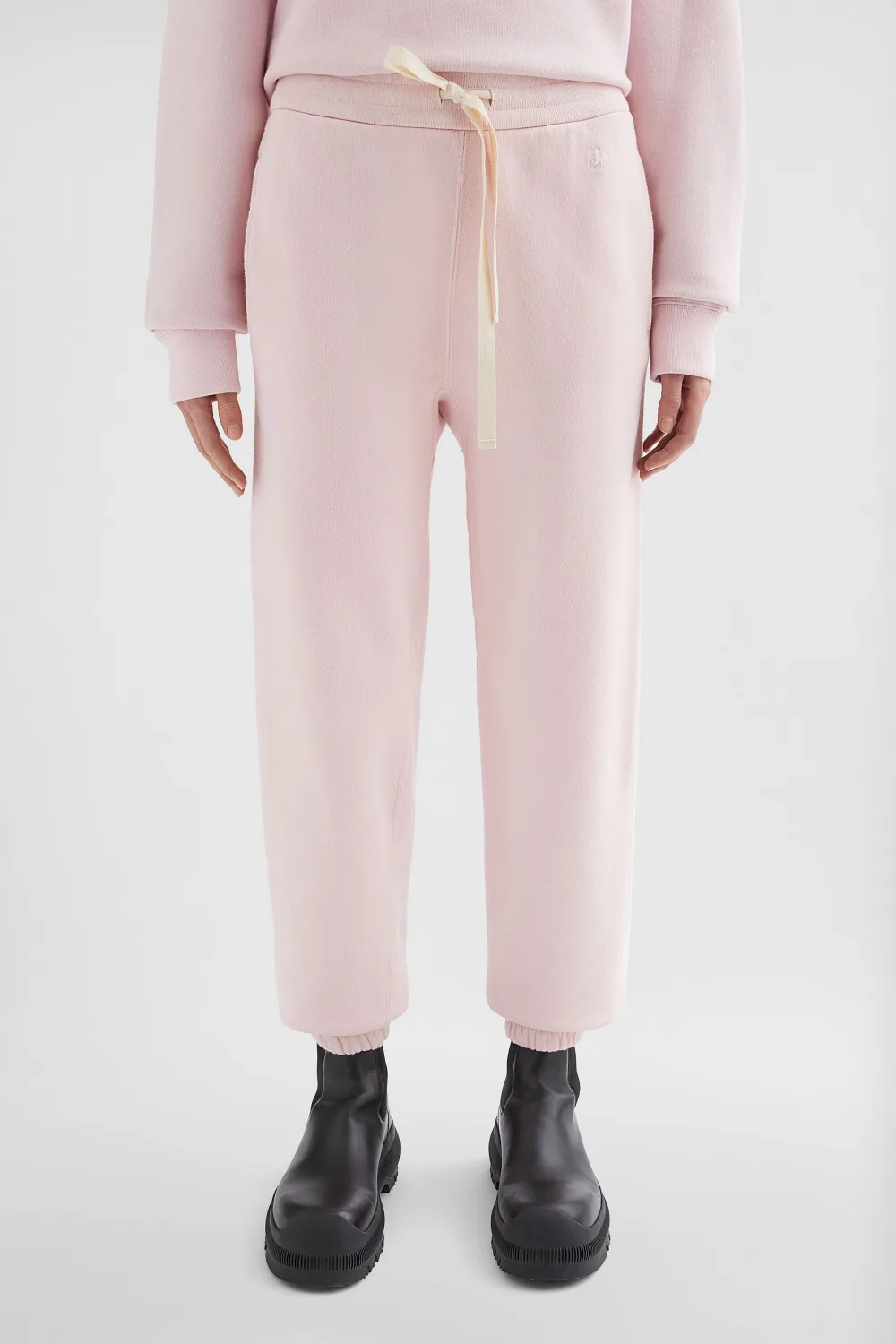 JIL SANDER+ Katoenen badstof trainingsbroek Roze