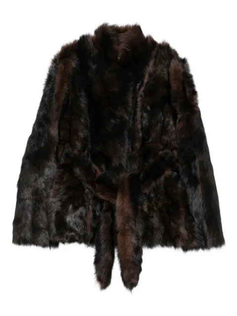 Nour Hammour Elsa belted faux-fur coat