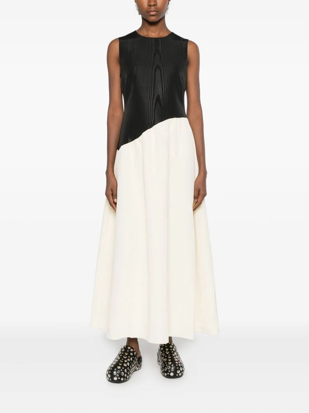 Simon Miller Laurel moiré-effect midi dress - Wit