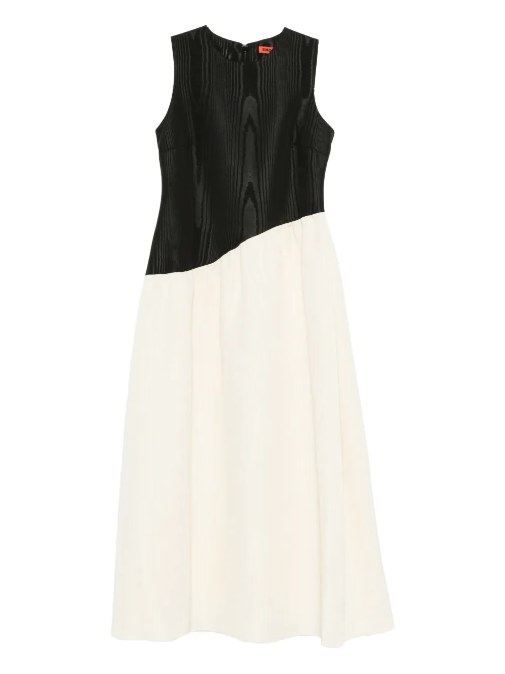 Simon Miller Laurel moiré-effect midi dress | White | Image 1