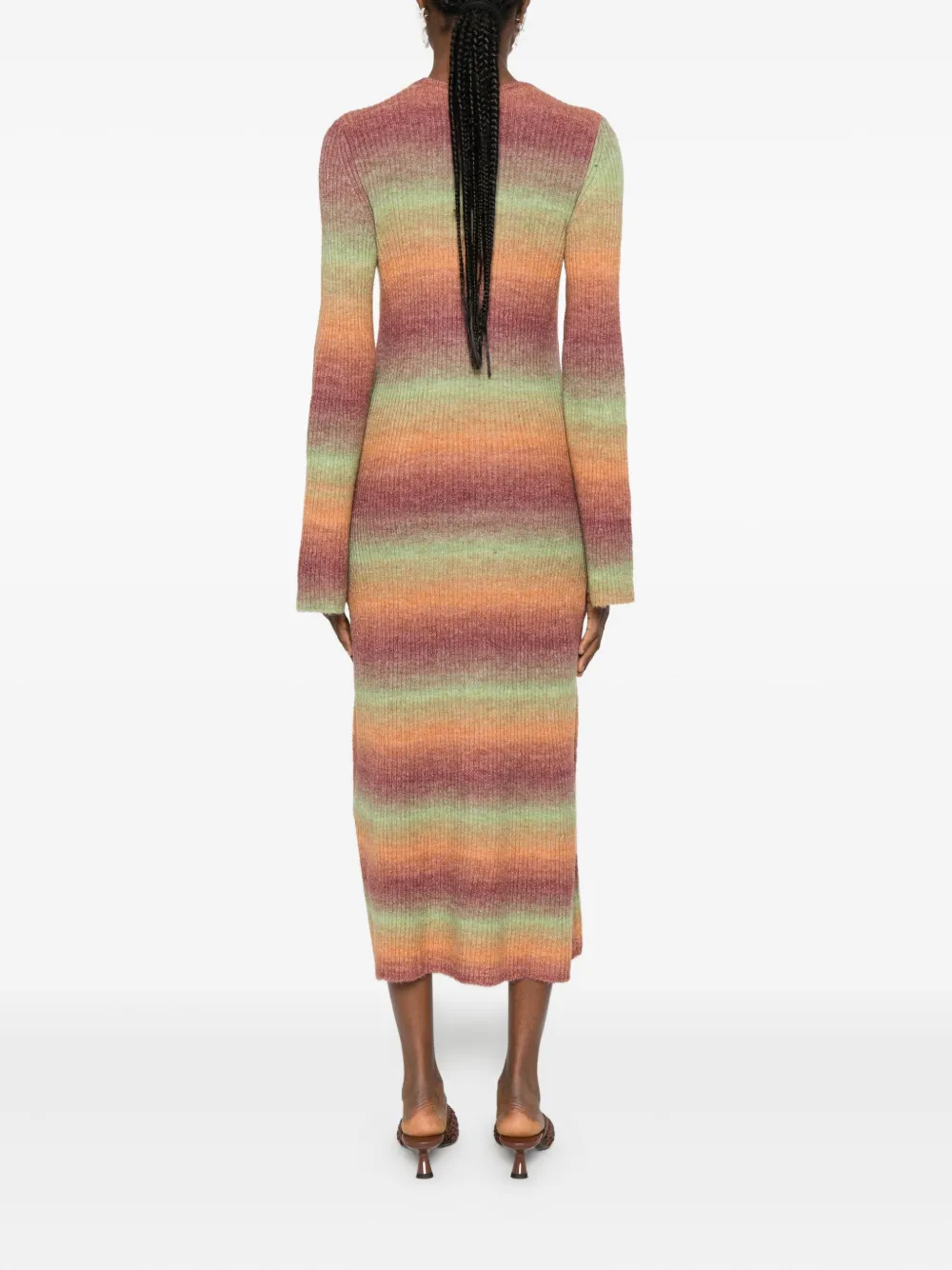 Simon Miller Axon Striped Midi Dress In Multi