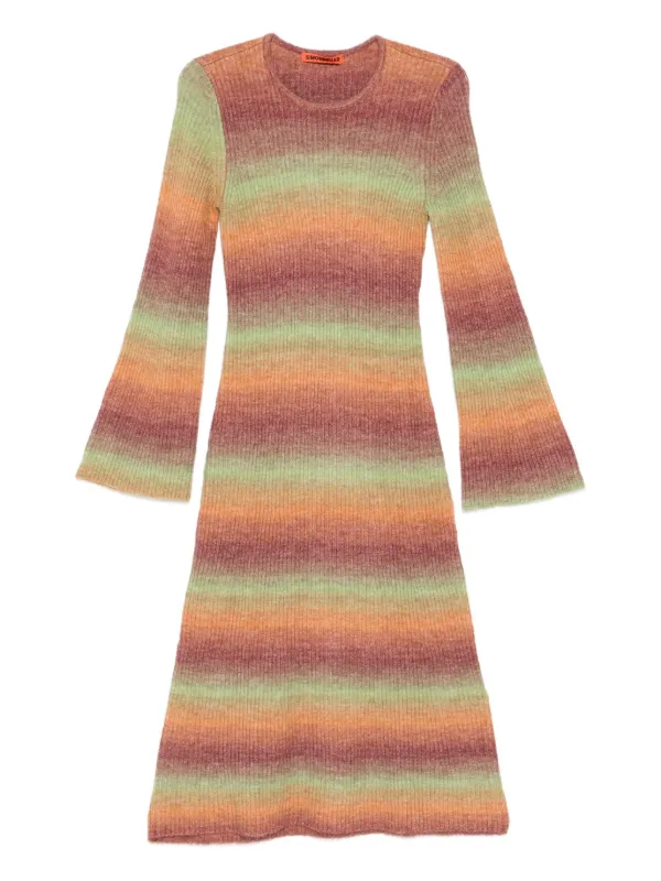 Simon Miller Axon Striped Midi Dress | Orange | FARFETCH