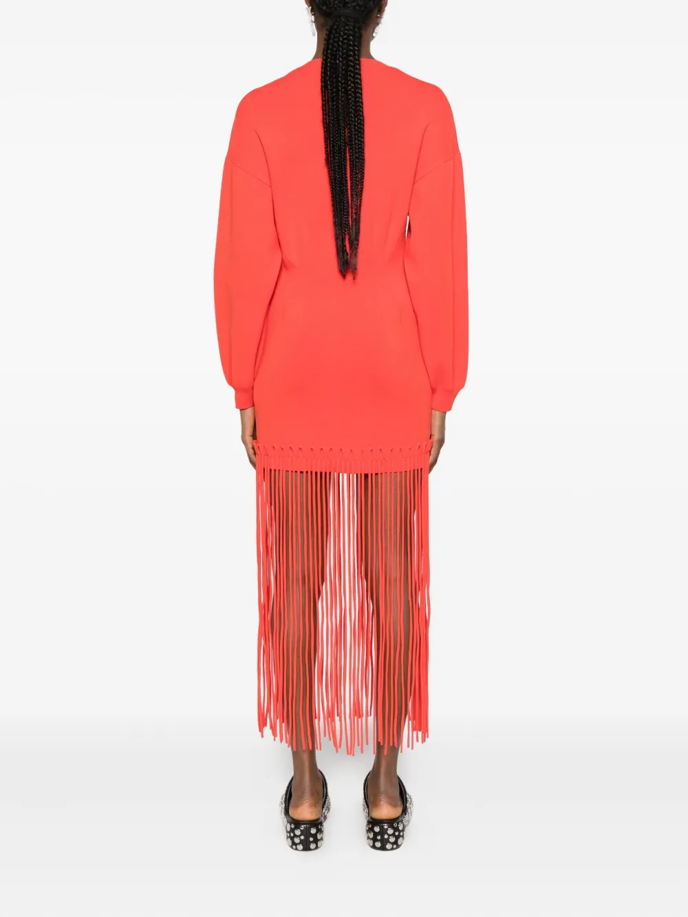 Simon Miller Wallis Fringed Dress In Red