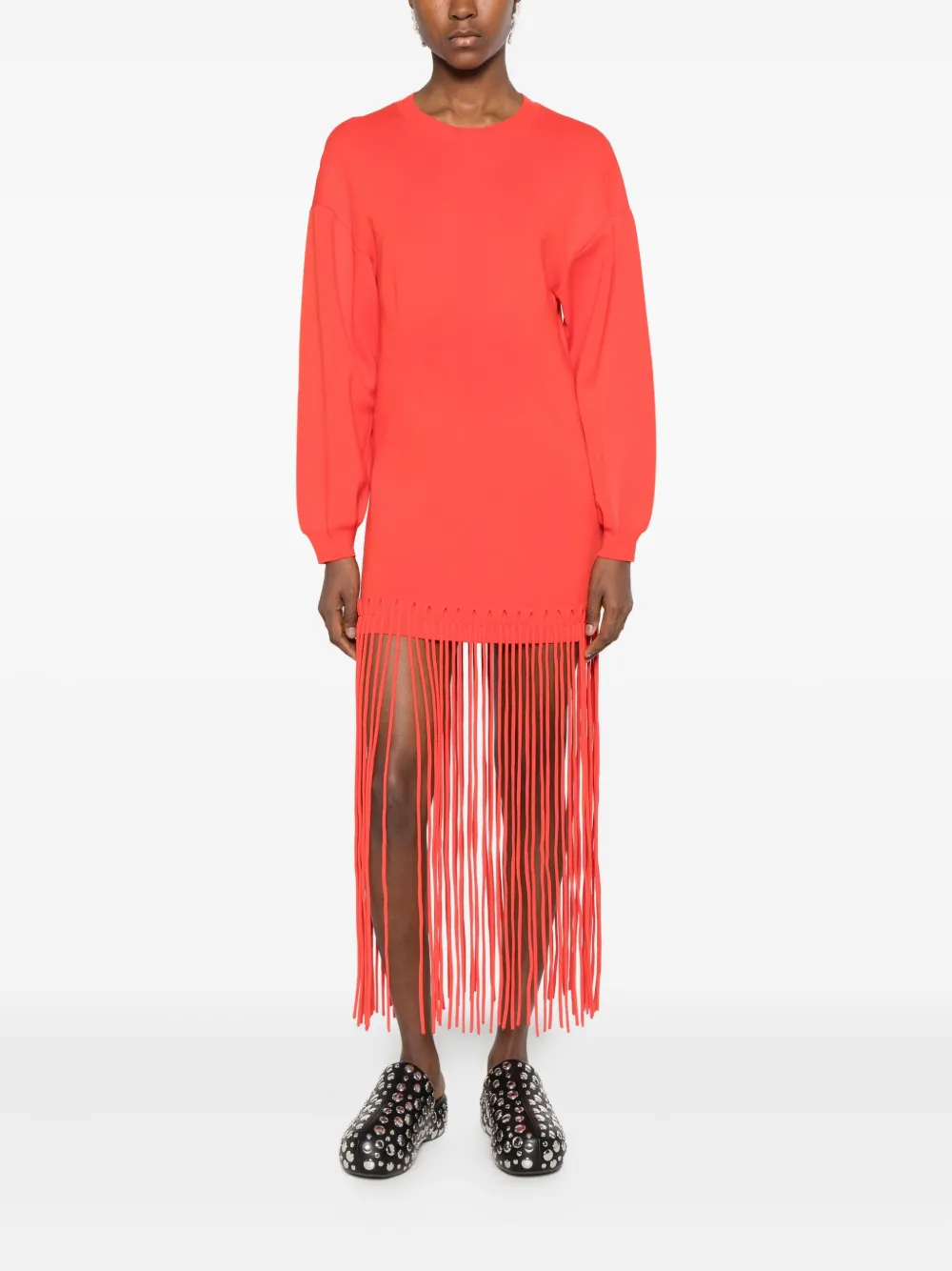 Simon Miller Wallis Fringed Dress In Red