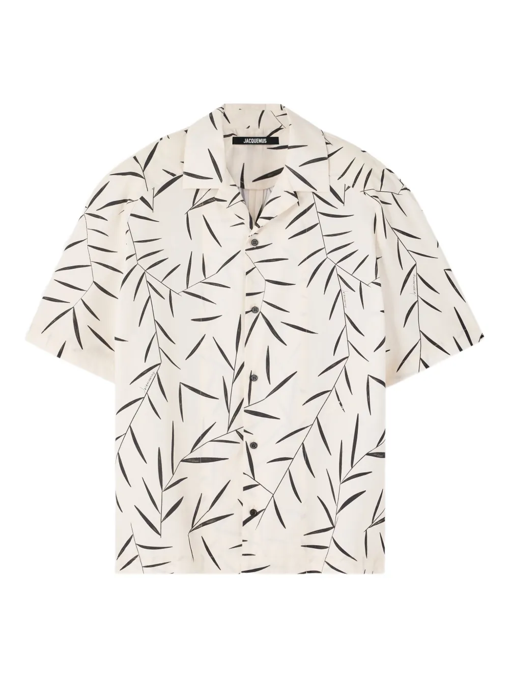 Jacquemus Overhemd met bladerprint Beige