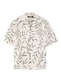 Jacquemus leaf-print short-sleeve shirt - Neutrals