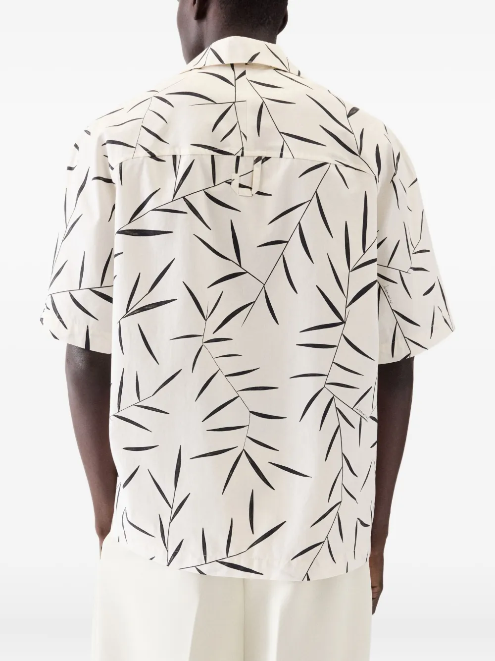Jacquemus Overhemd met bladerprint Beige