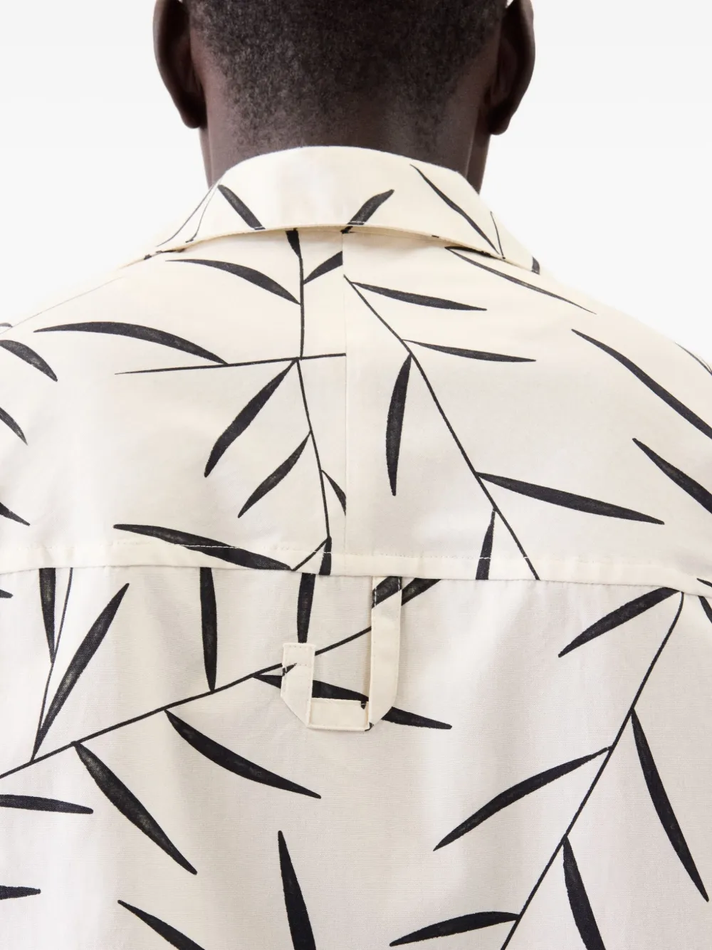 Jacquemus Overhemd met bladerprint Beige