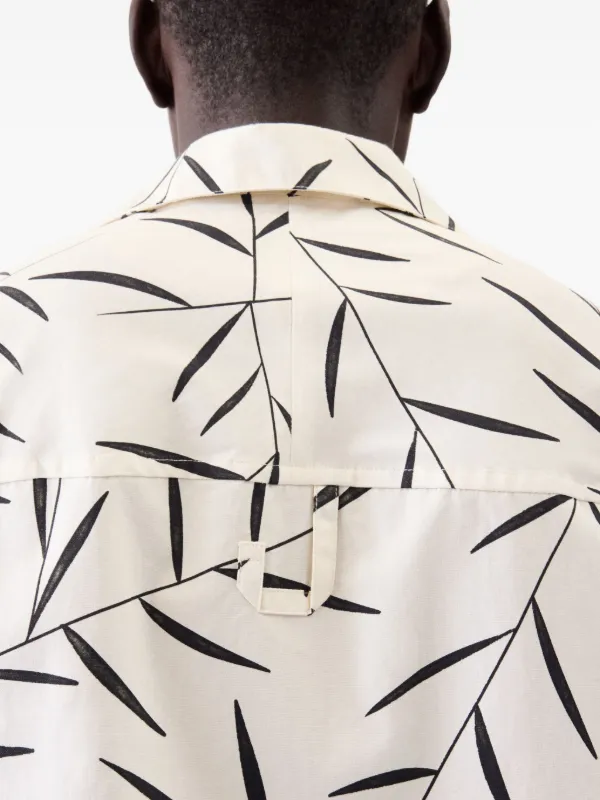 Jacquemus leaf-print short-sleeve Shirt | Neutrals | FARFETCH JO