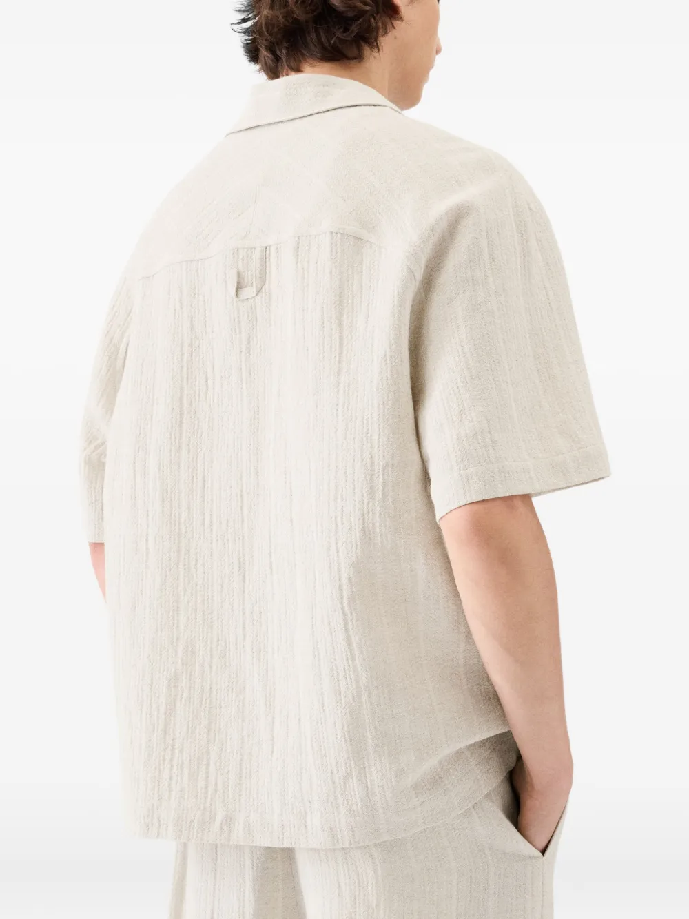Jacquemus overhemd met korte mouwen Beige