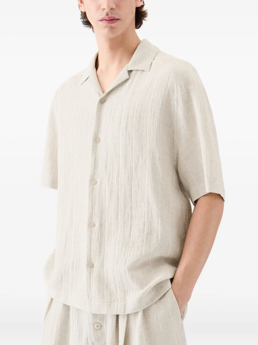 Jacquemus overhemd met korte mouwen Beige
