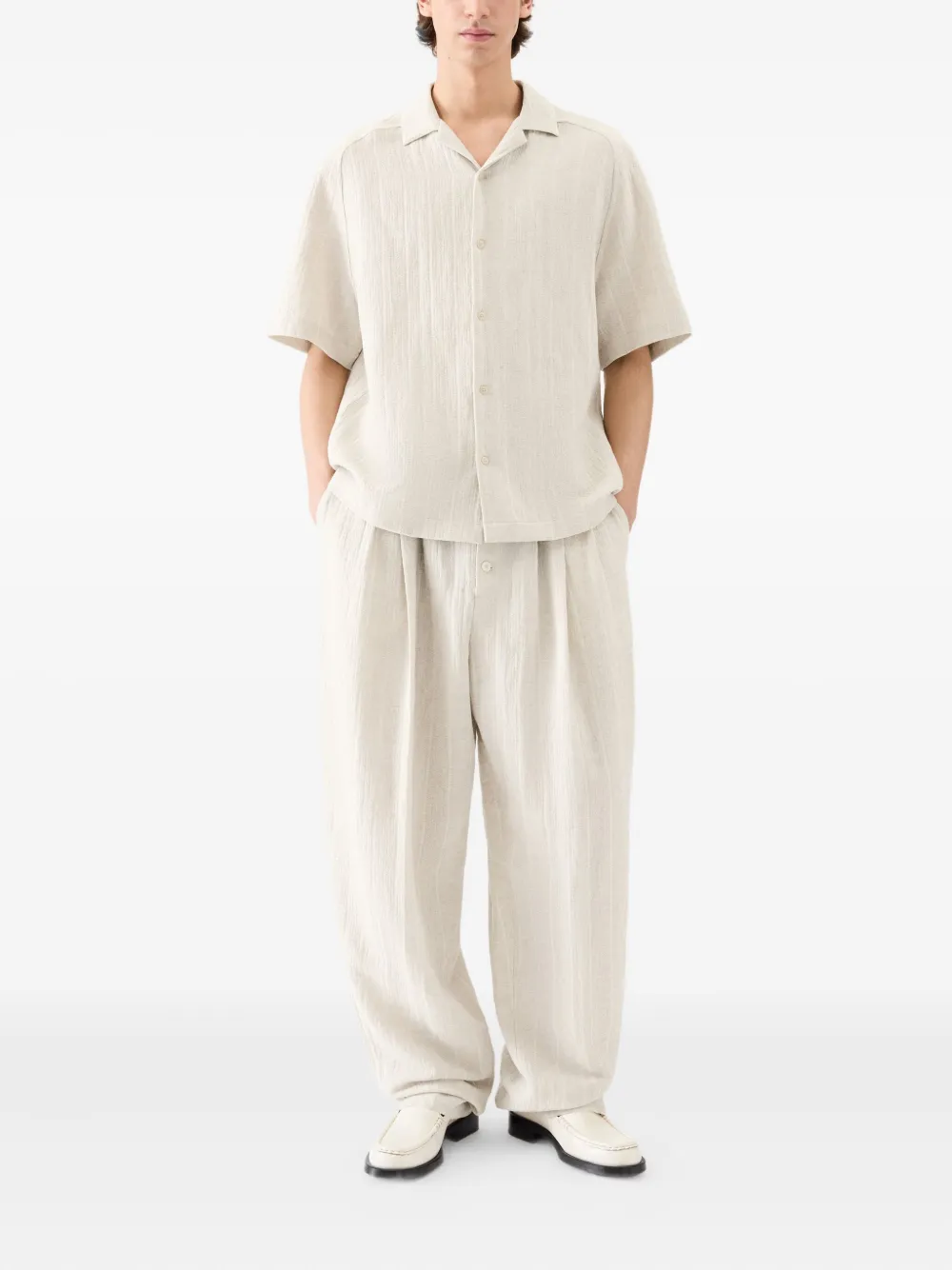 Jacquemus overhemd met korte mouwen Beige