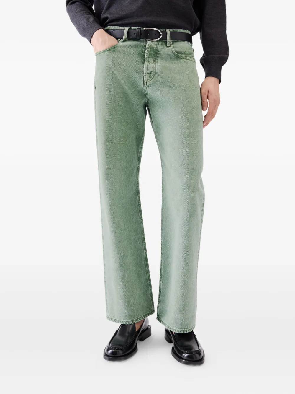 Jacquemus Straight-leg Jeans In Green