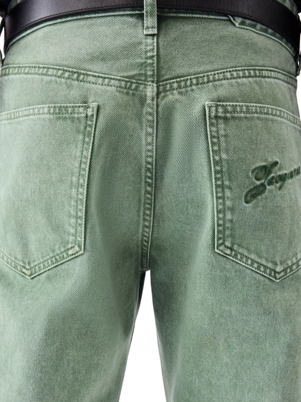 Jacquemus Straight-leg Jeans In Green
