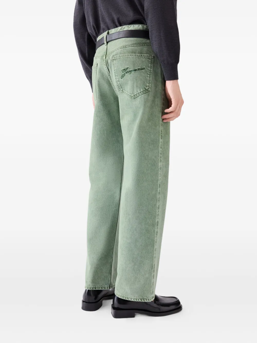 Jacquemus Straight-leg Jeans In Green