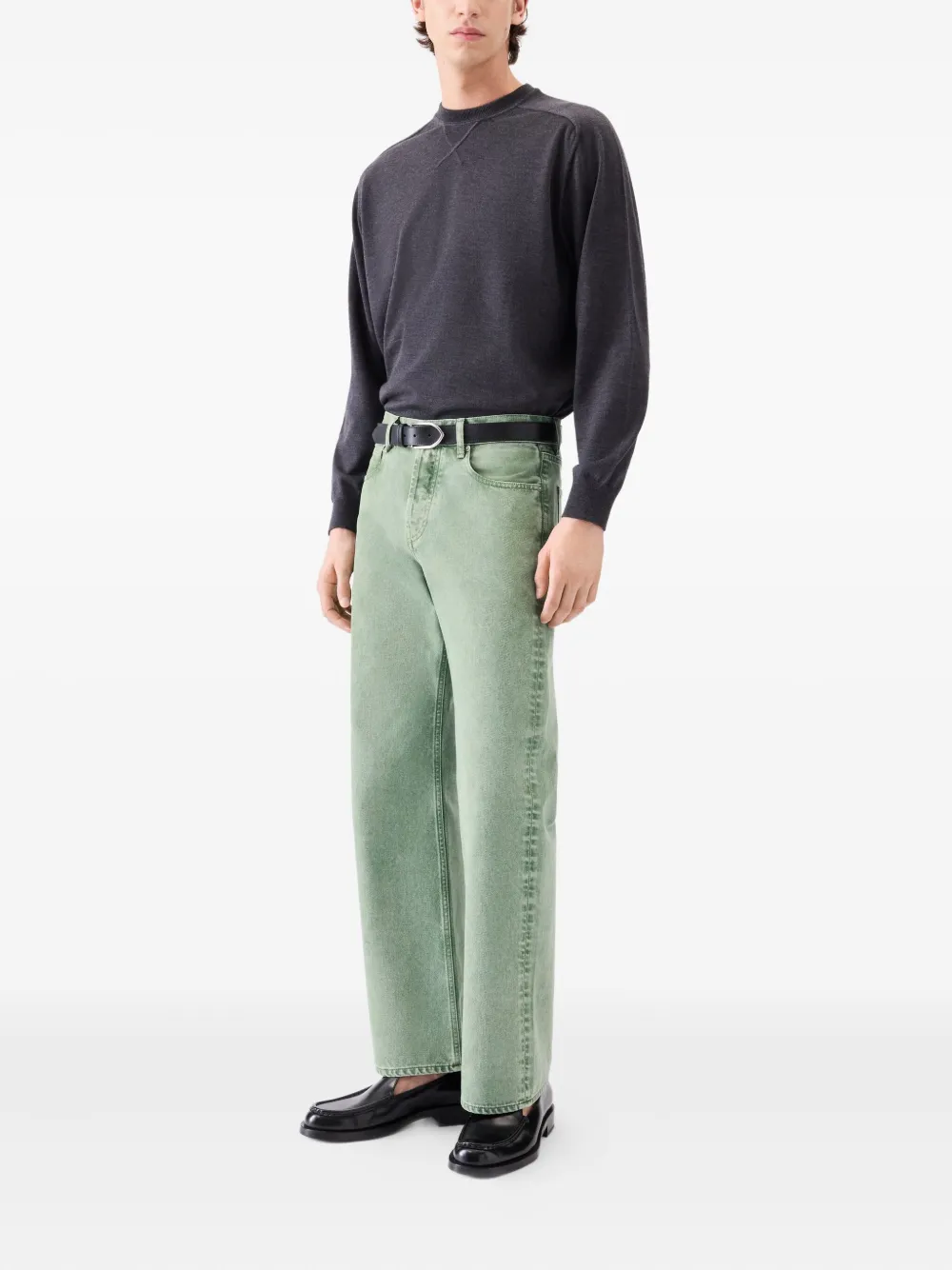 Jacquemus Straight-leg Jeans In Green