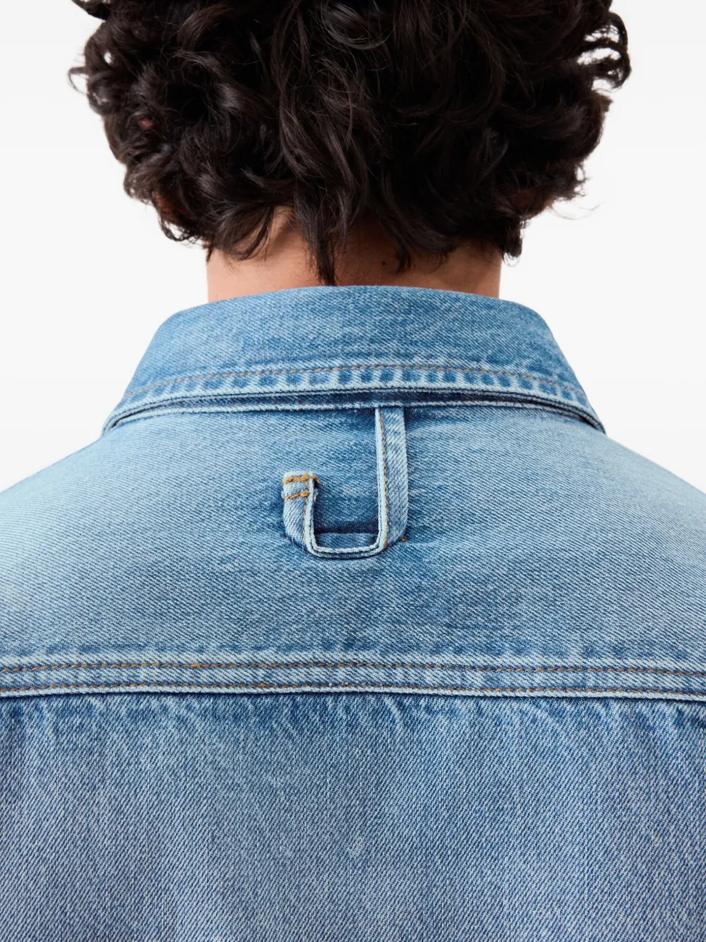 Jacquemus La Chemise De-nimes Simon With Embroidered Logo Clothing In Blue