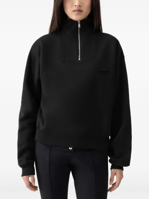 Jacquemus The Gros Grain zipped-rollneck Sweatshirt | Black | FARFETCH