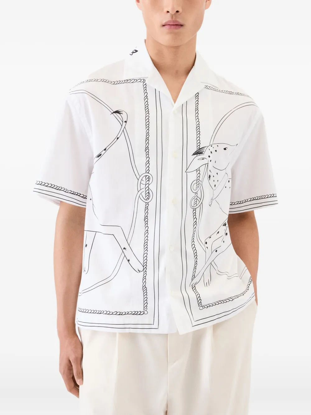 Jacquemus Overhemd met hondenprint Wit