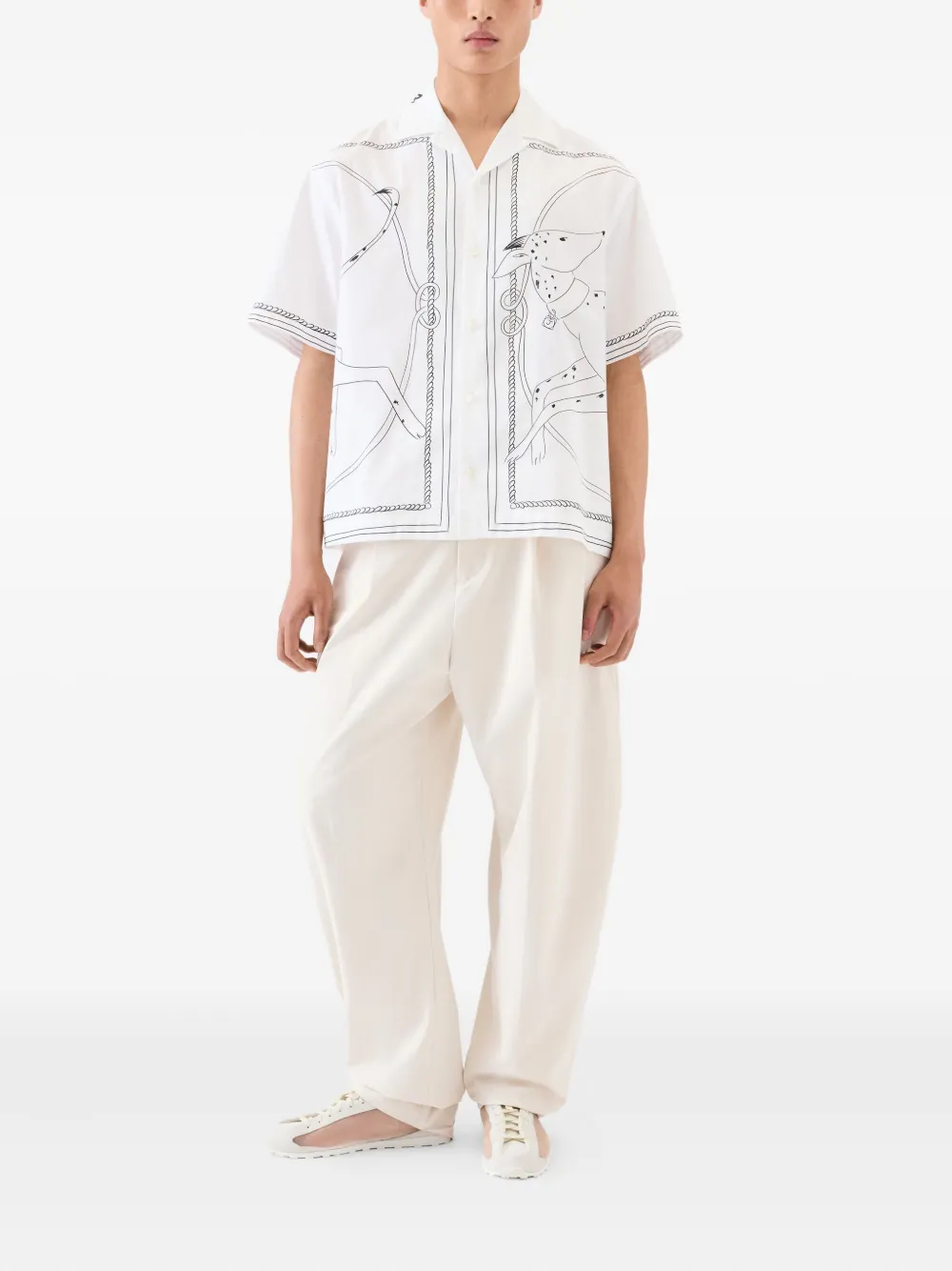 Jacquemus Overhemd met hondenprint Wit