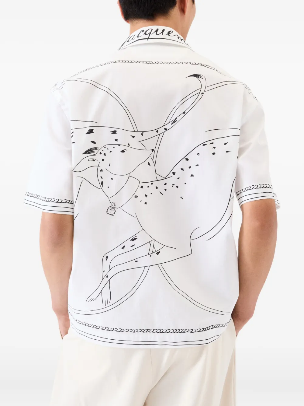 Jacquemus Overhemd met hondenprint Wit