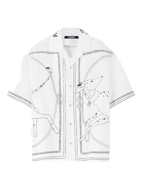Jacquemus dog-print short-sleeve shirt