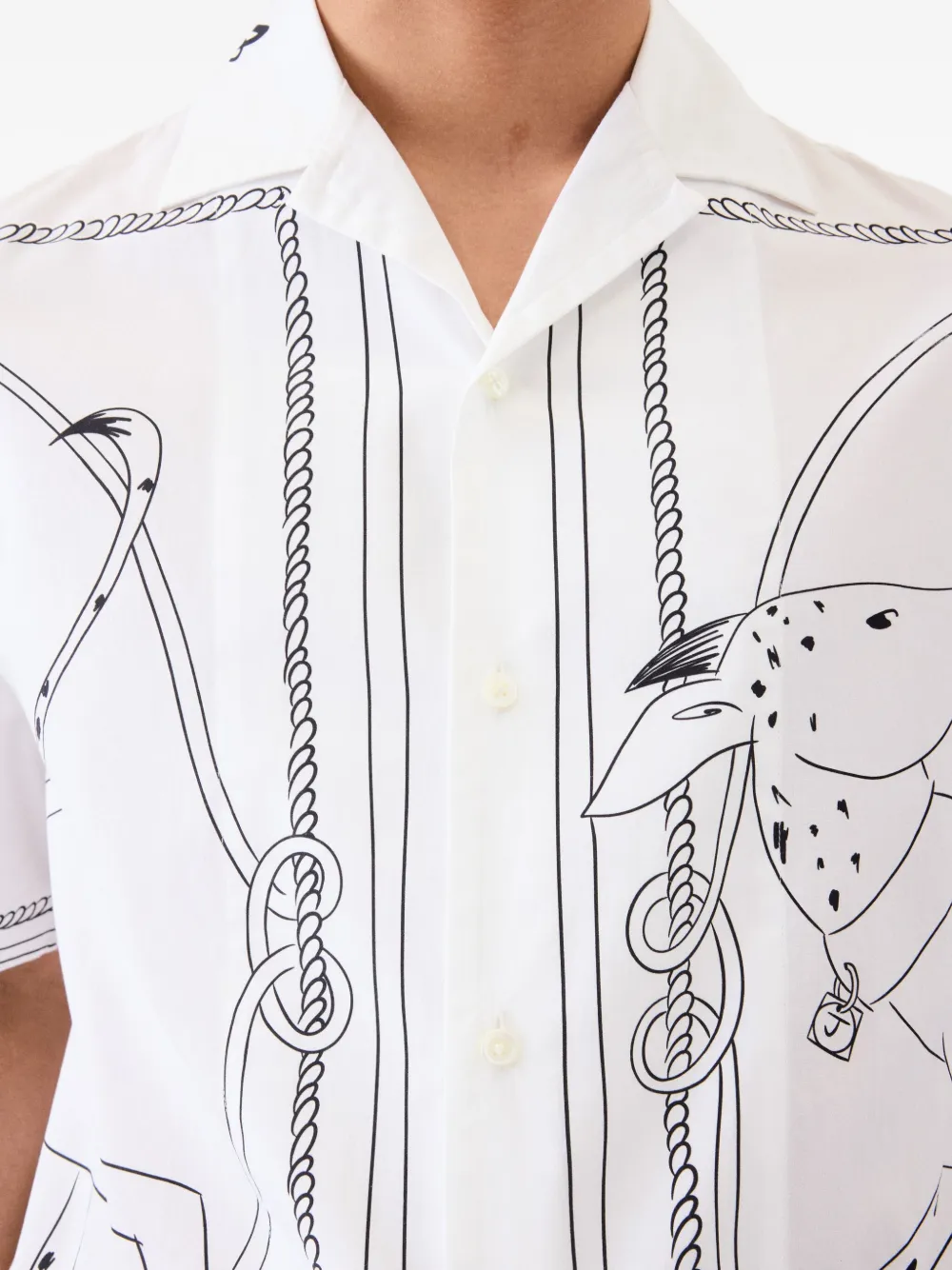Jacquemus Overhemd met hondenprint Wit