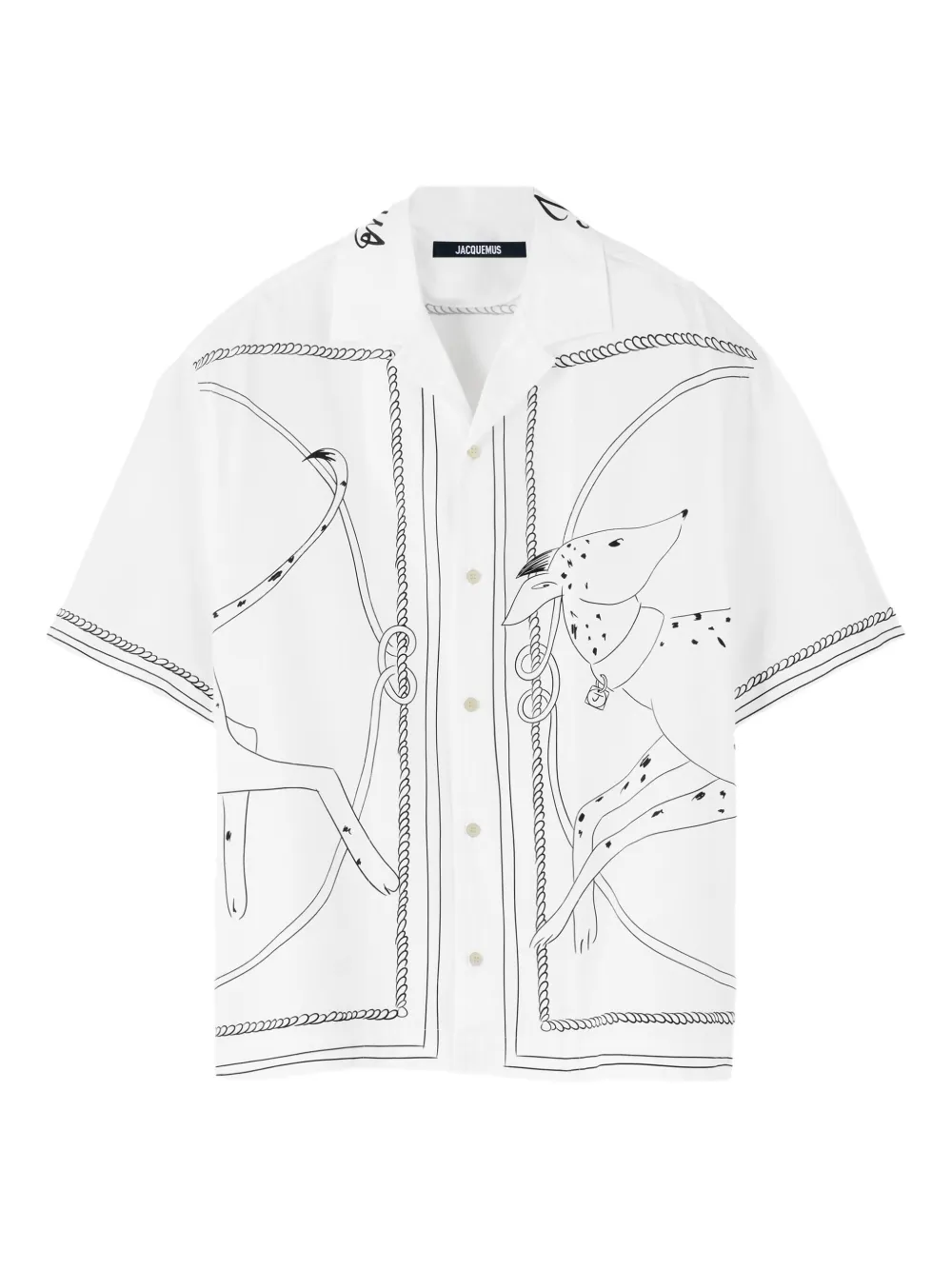 Jacquemus Overhemd met hondenprint Wit