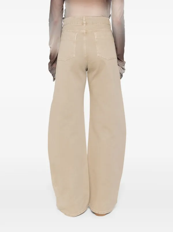 「LEMAIRE」ハイライズ ワイドジーンズ LEMAIRE ハイライズ ジーンズ | ブラウン | FARFETCH JP