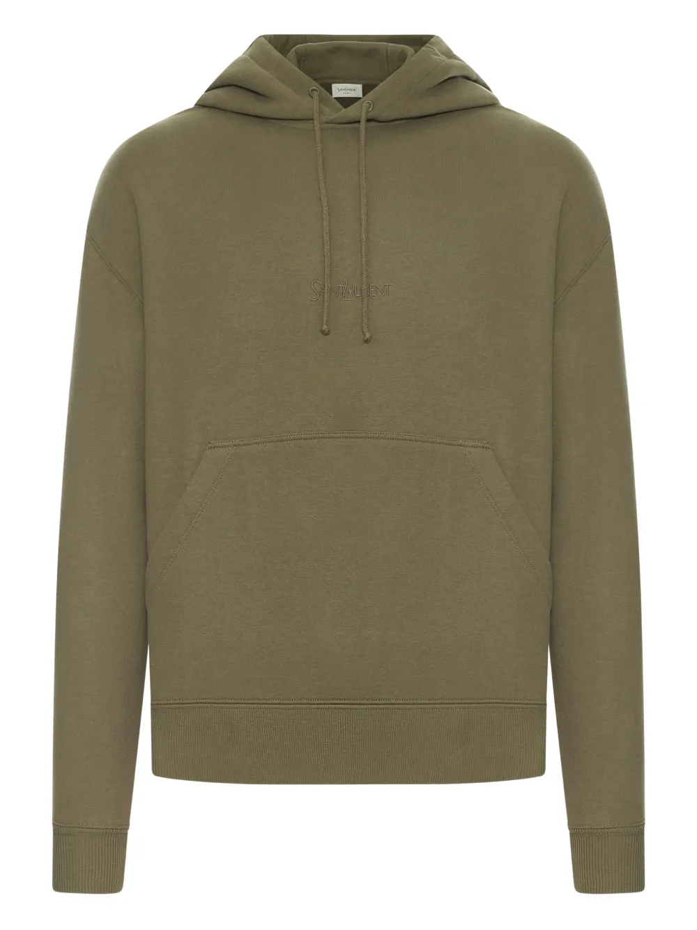 Saint Laurent sudadera con bordado y capucha | verde | Image 1