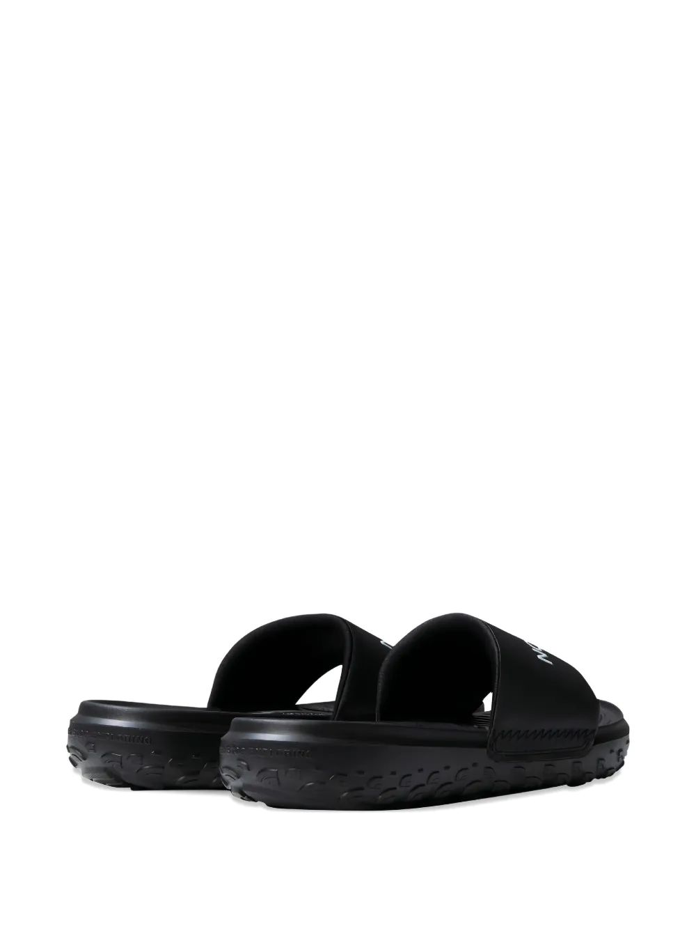 The North Face Never Stop slippers met logo-reliëf en textuur Zwart