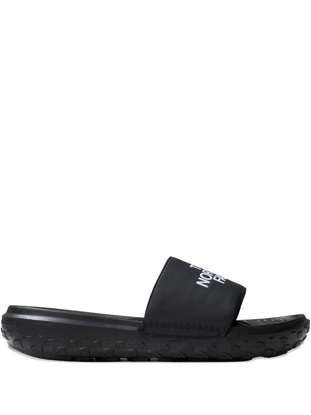 The North Face Never Stop logo-embossed textured slides Black