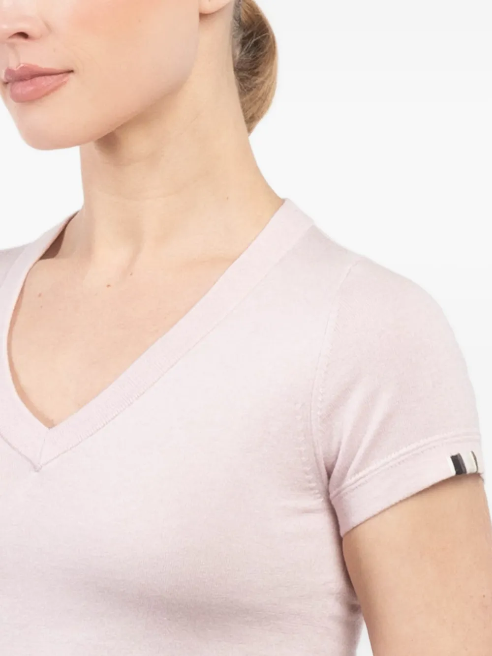 extreme cashmere cropped T-shirt Roze