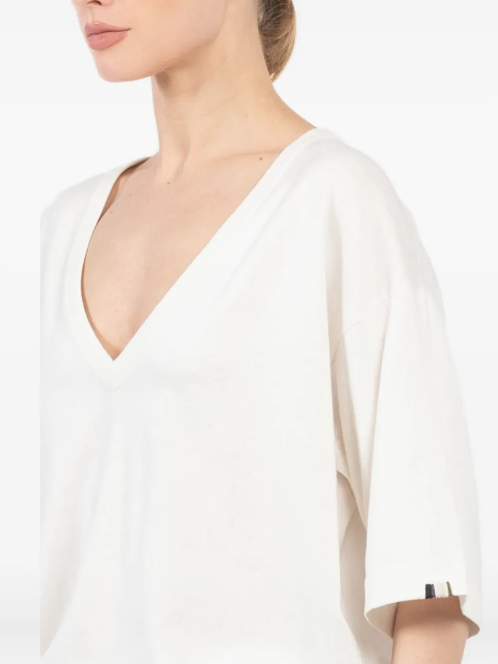 extreme cashmere V-neck T-shirt Wit