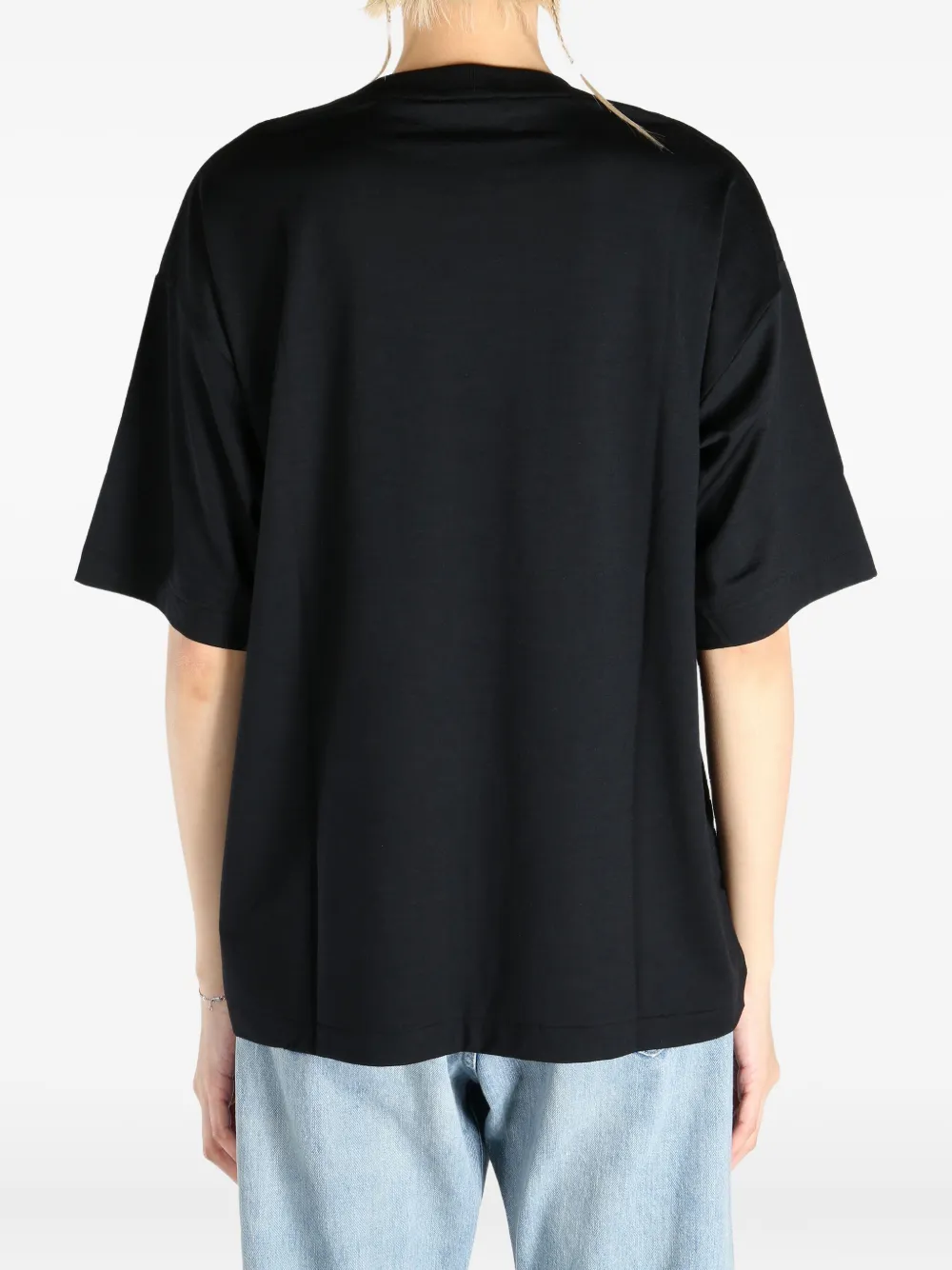 Auralee wool t-shirt Zwart
