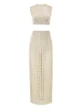 Bronx and Banco flower-embellishment maxi skirt (set of two) - Neutrals