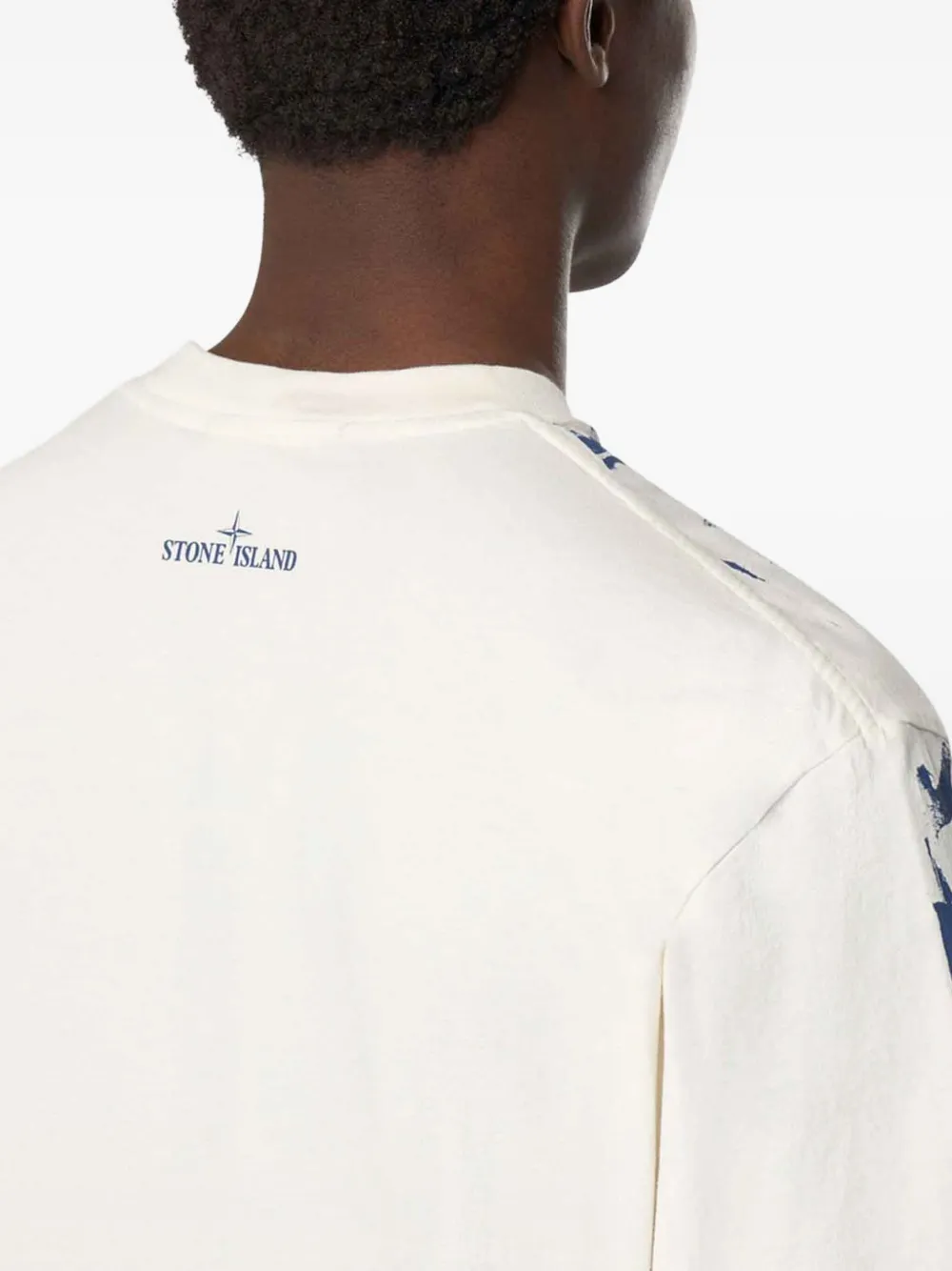 Stone Island T-shirt met camouflageprint Beige