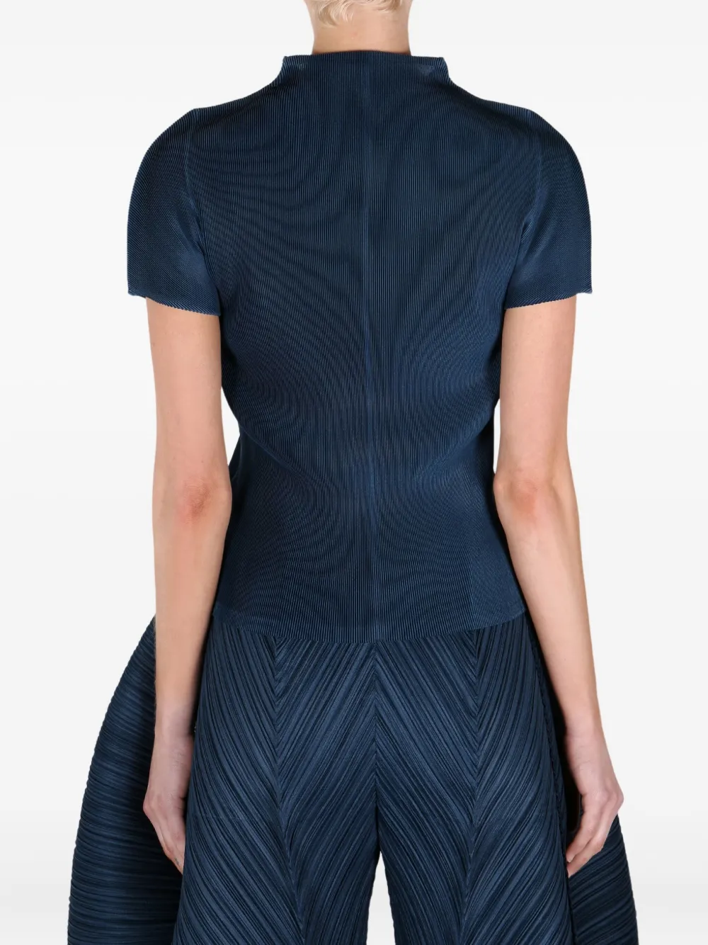 Pleats Please Issey Miyake Mist April blouse Blauw