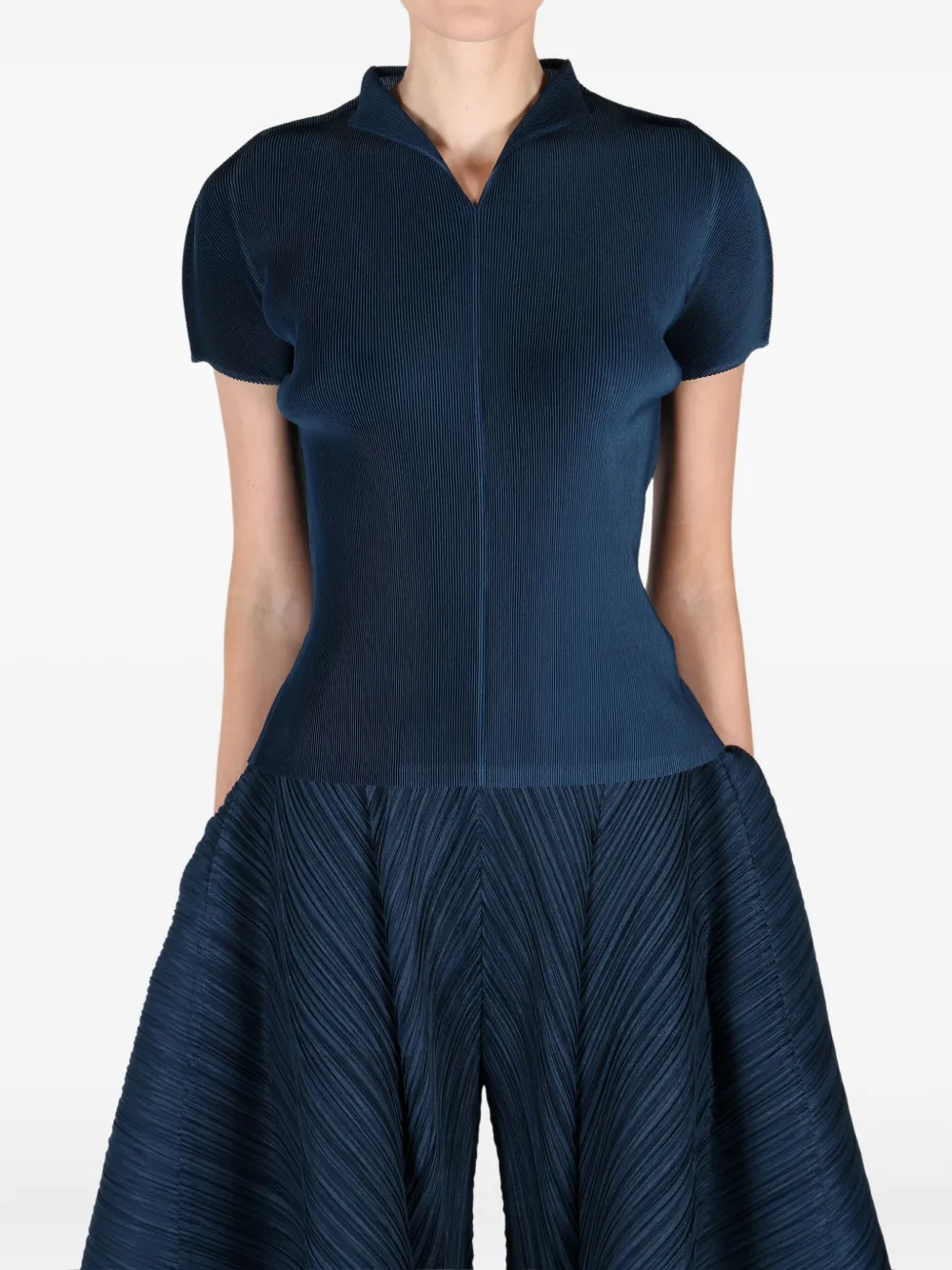 Pleats Please Issey Miyake Mist April blouse Blauw