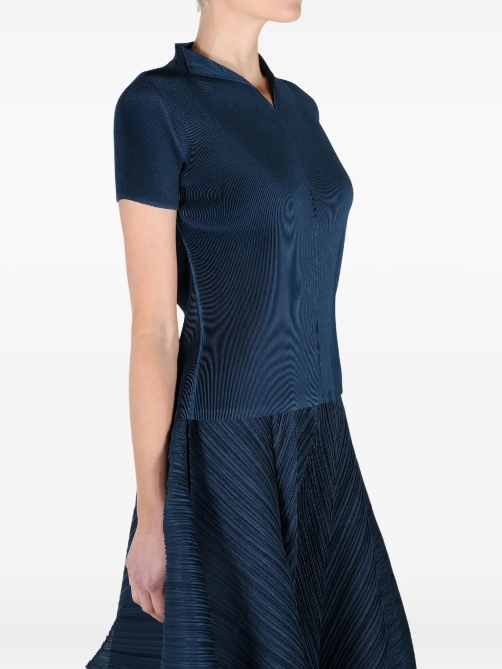 Pleats Please Issey Miyake Mist April blouse Blauw