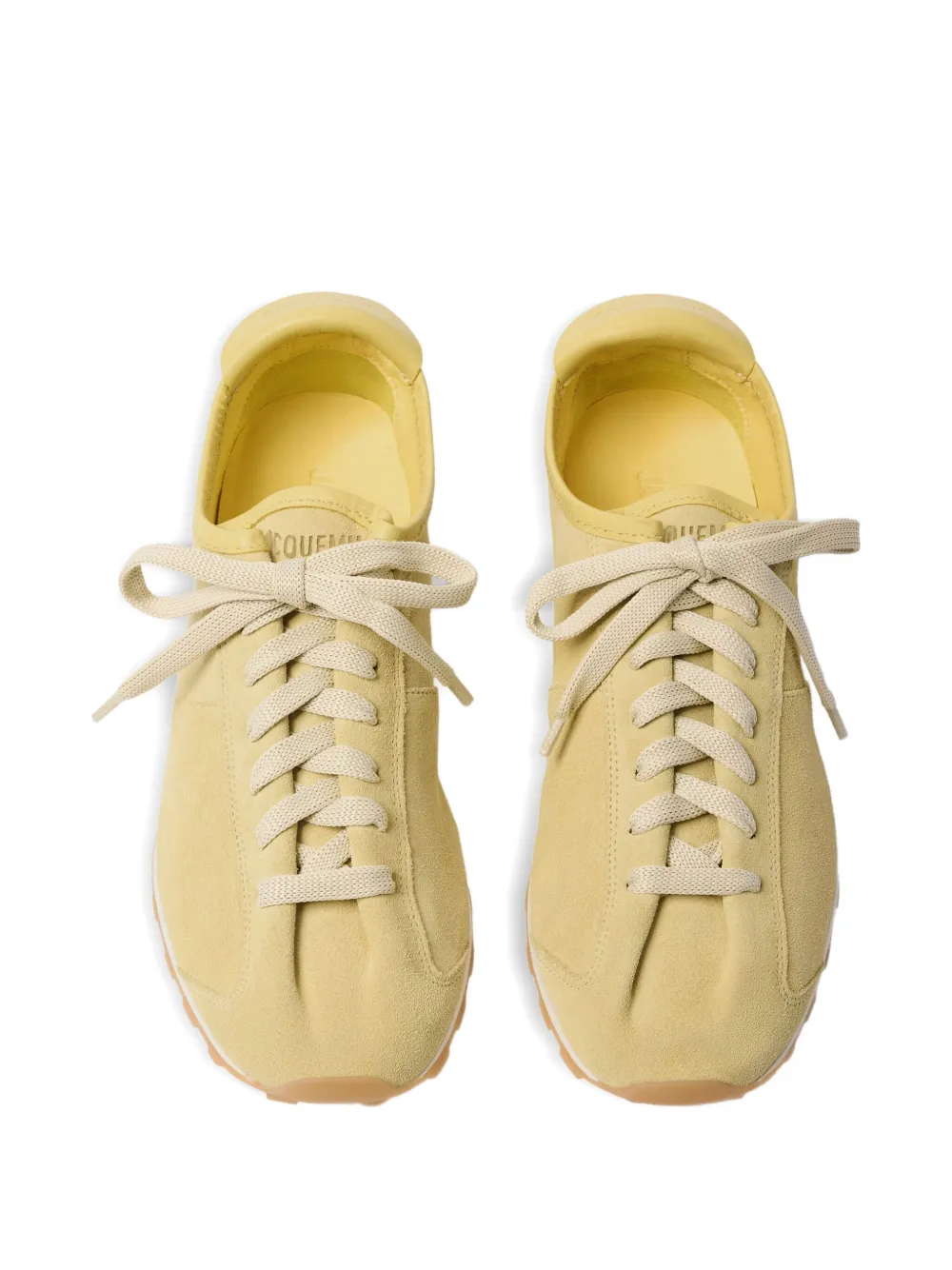 Jacquemus The Tennis Suede Lace-up Sneakers In Yellow