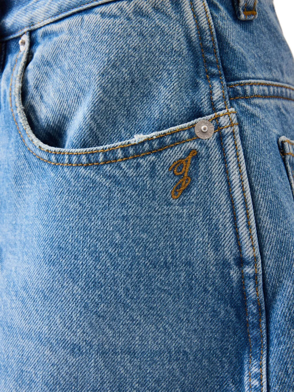Jacquemus Le De-Nîmes Ovalo geplooide jeans Blauw