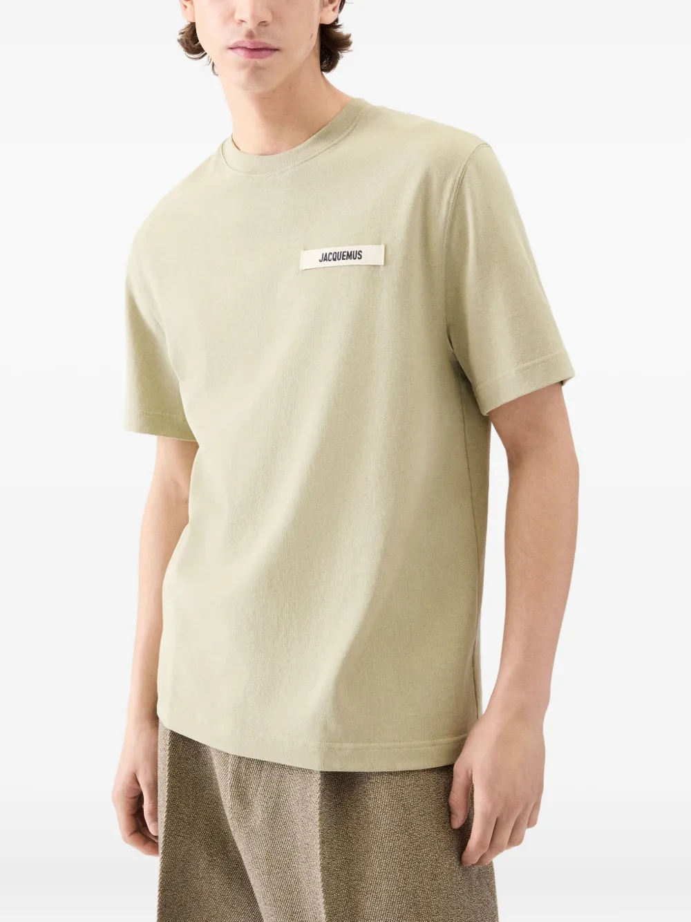 Jacquemus Gros Grain T-shirt met logopatch Groen