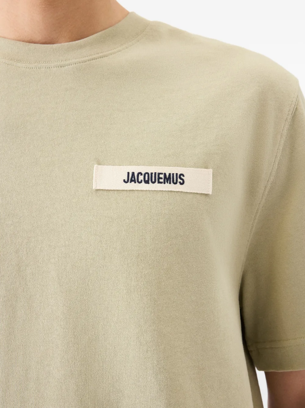 Jacquemus Gros Grain T-shirt met logopatch Groen