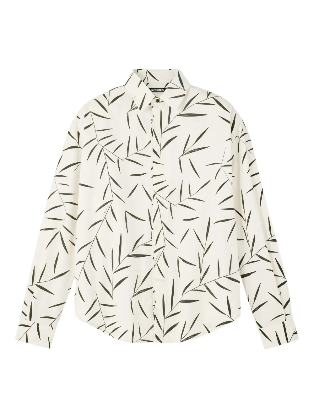 Jacquemus Le Simon ML button-up overhemd met bladerprint Beige