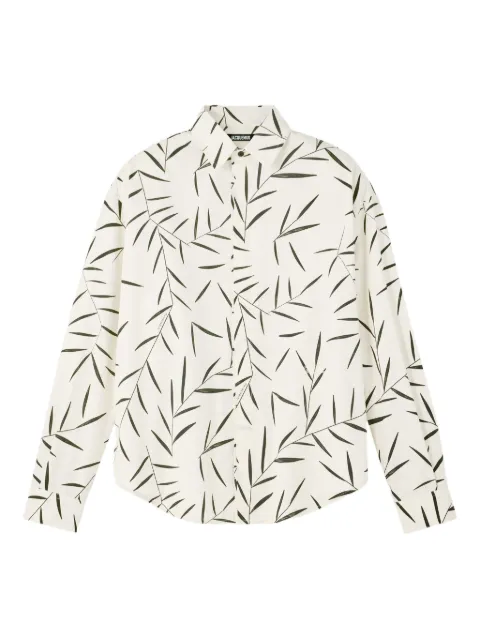 Jacquemus Le Simon ML leaf-print button-up shirt