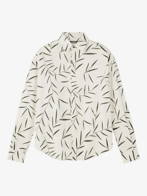 Jacquemus Le Simon ML leaf-print button-up shirt